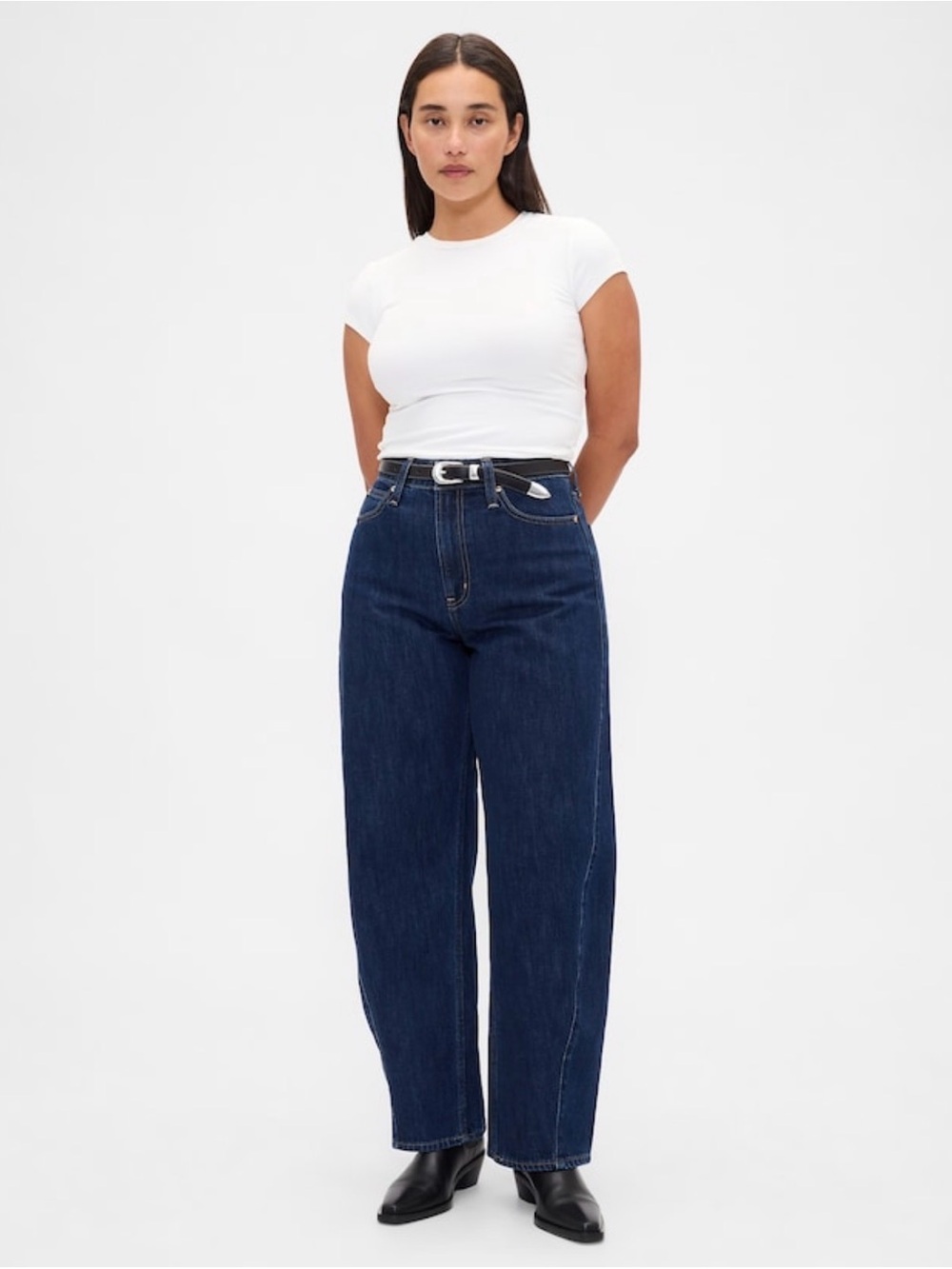 NWOT Gap Curvy High Rise Barrel Jeans